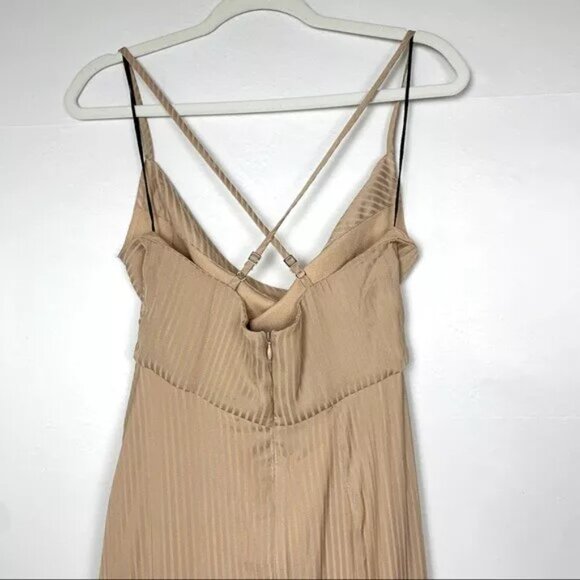 NWT NBD Davis Gown Sleeveless Slit Cowl Neck Maxi Dress Nude Small - Picture 6 of 12